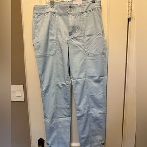 WHBM Pret-a-Pedi Straight Crop Light Blue sz 4 NWT